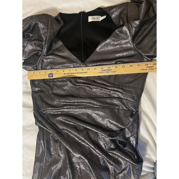 Eliza J Metallic Black Maxi Dress - Picture 8 of 16